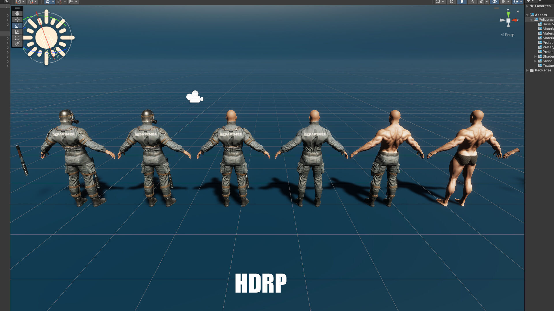 Policeman Low-poly 3D model_32