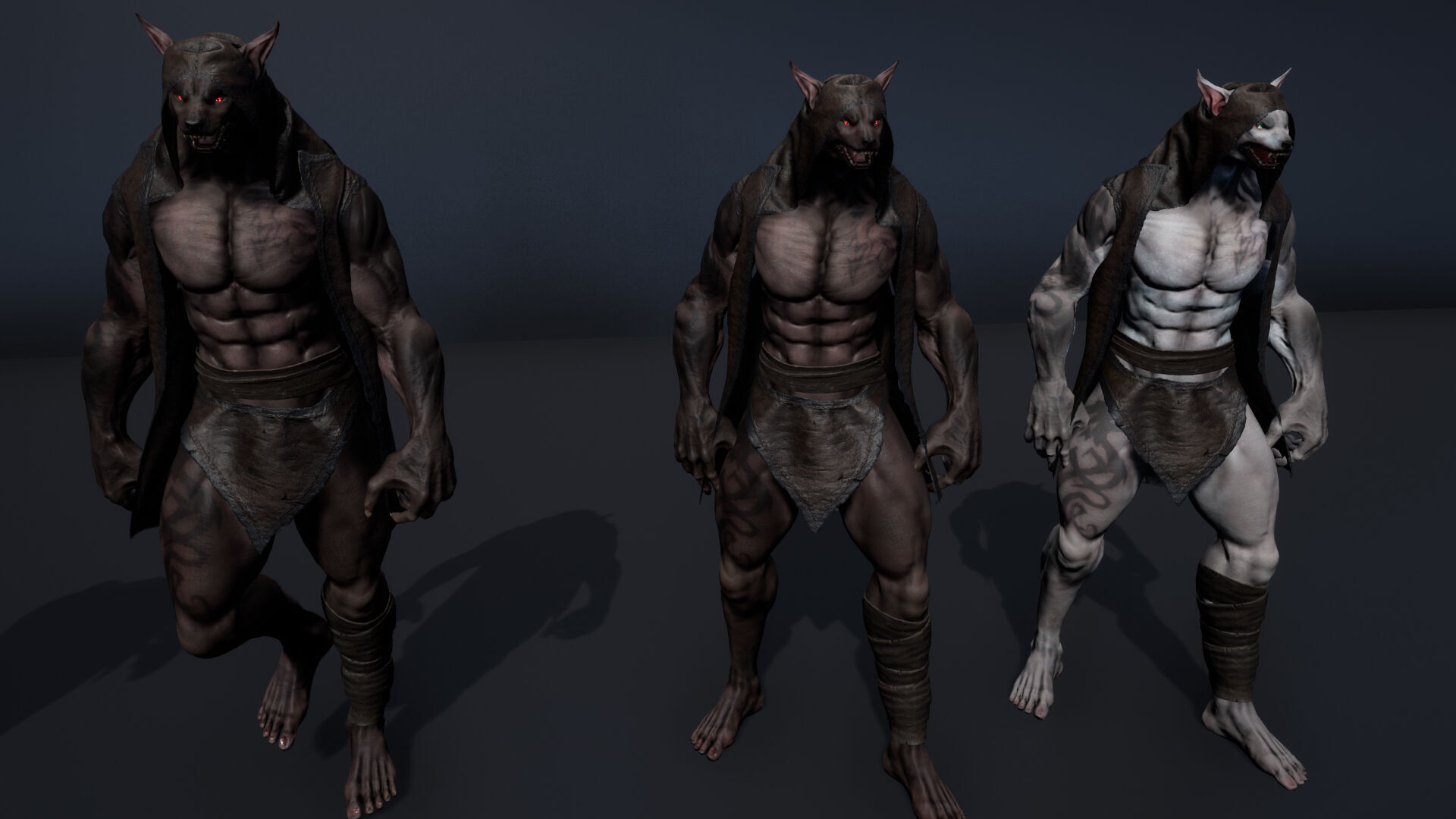 Werewolf Low-poly 3D model_19