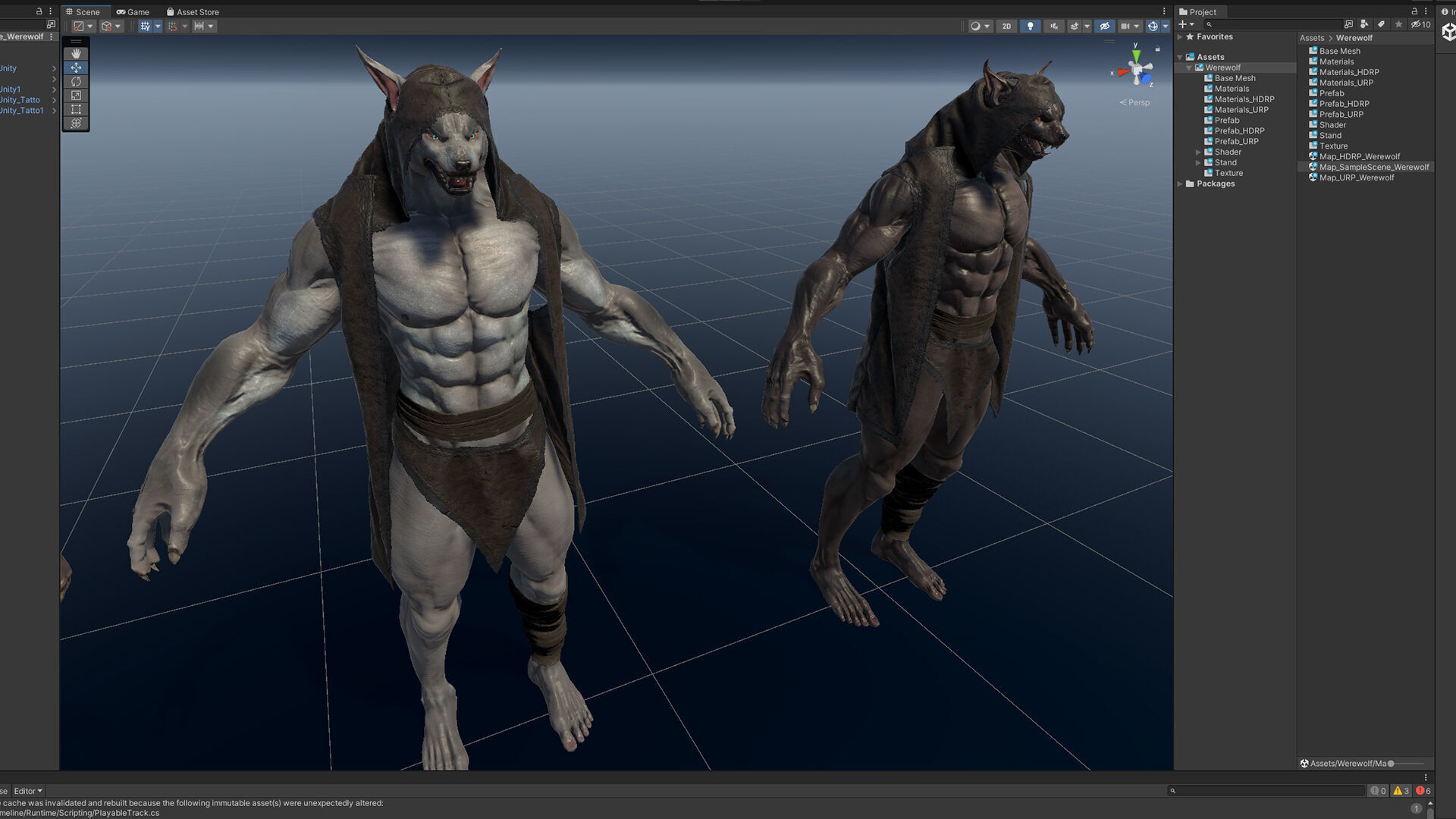 Werewolf Low-poly 3D model_13
