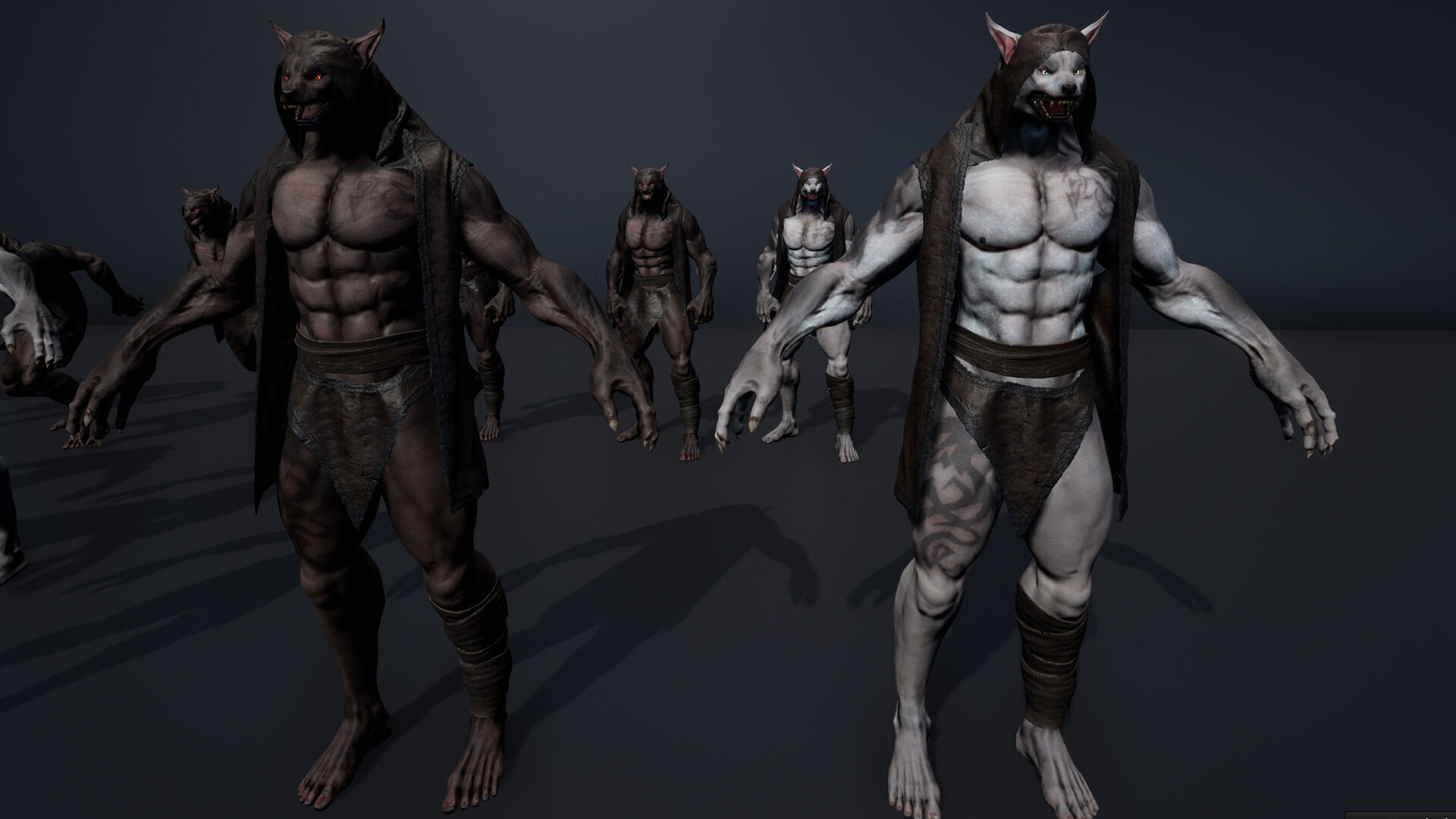 Werewolf Low-poly 3D model_17