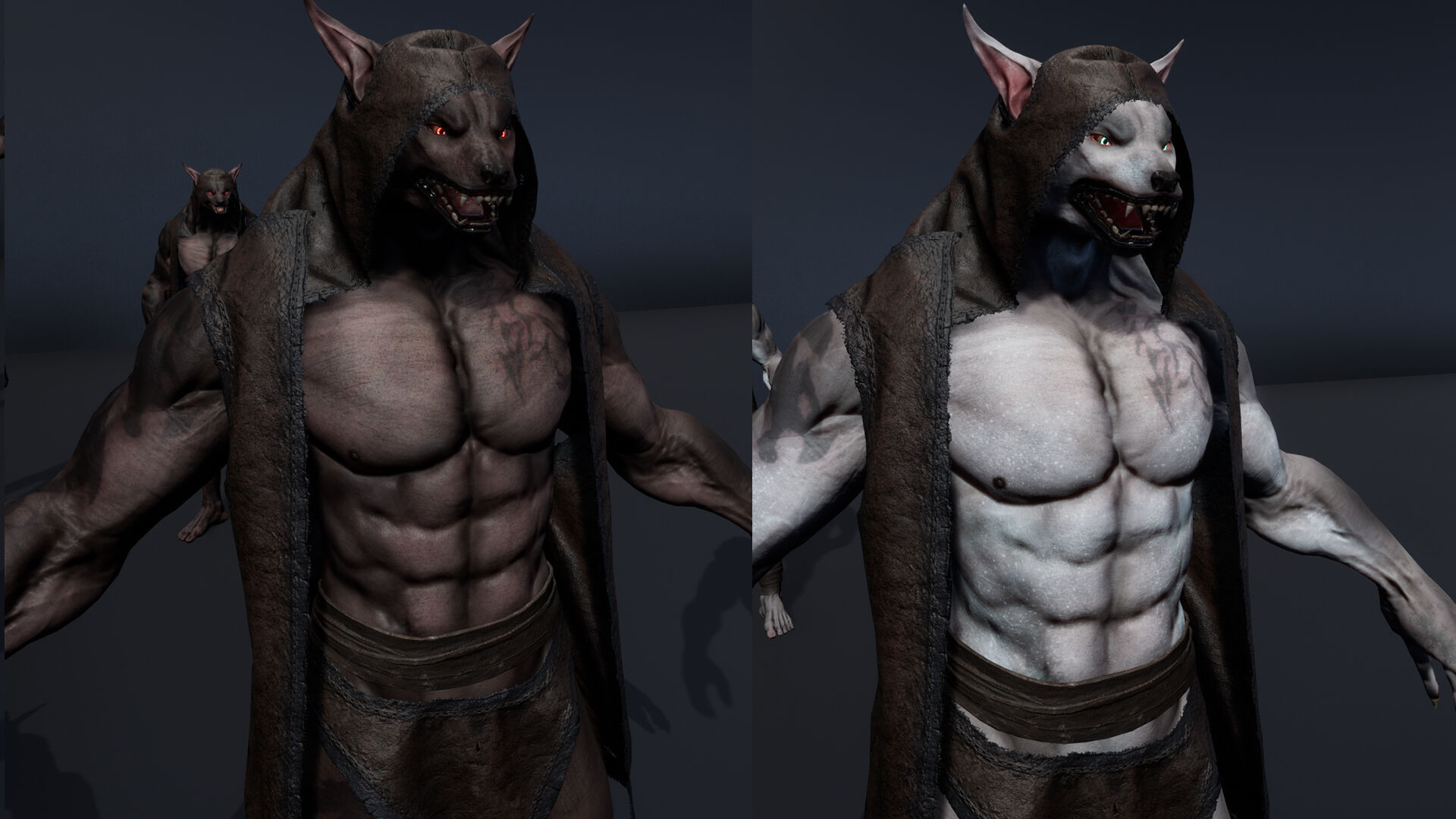 Werewolf Low-poly 3D model_11