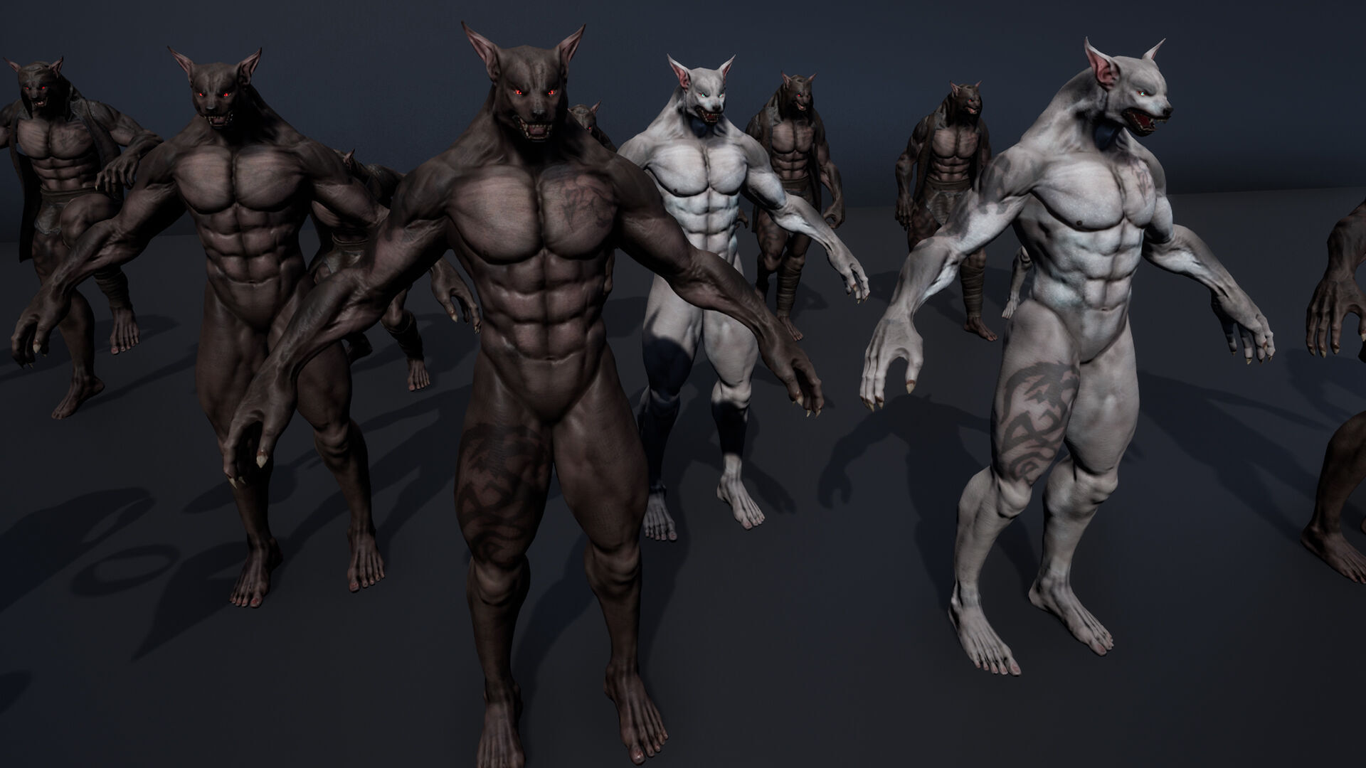 Werewolf Low-poly 3D model_14