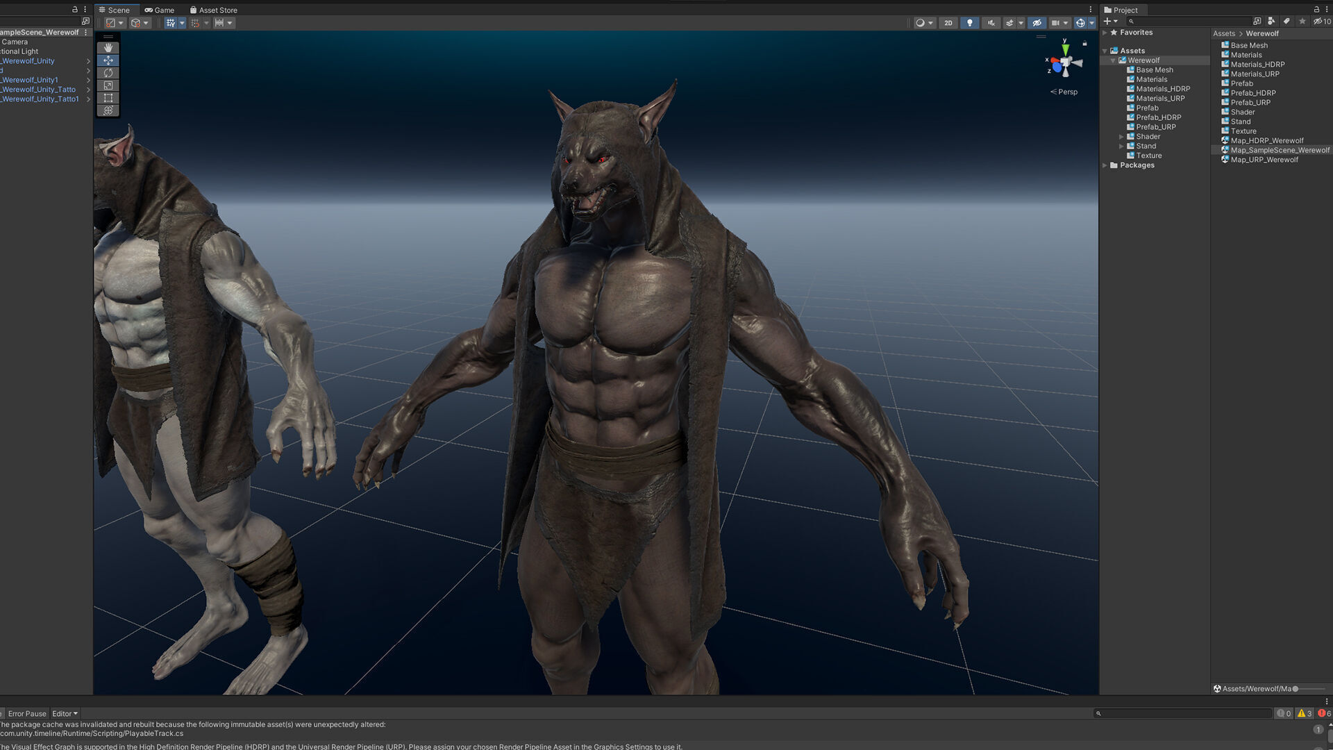 Werewolf Low-poly 3D model_12