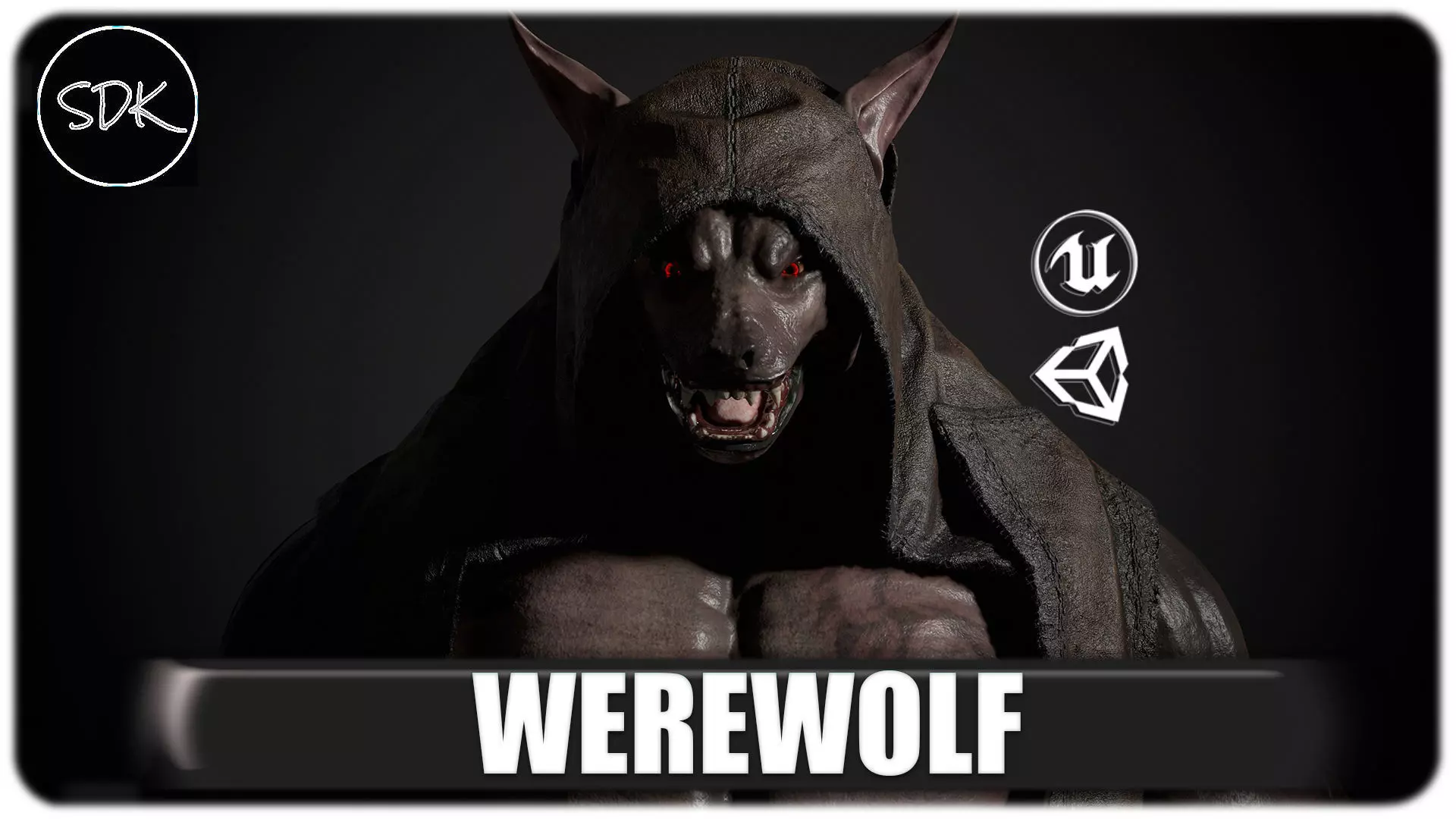 Werewolf Low-poly 3D model_0