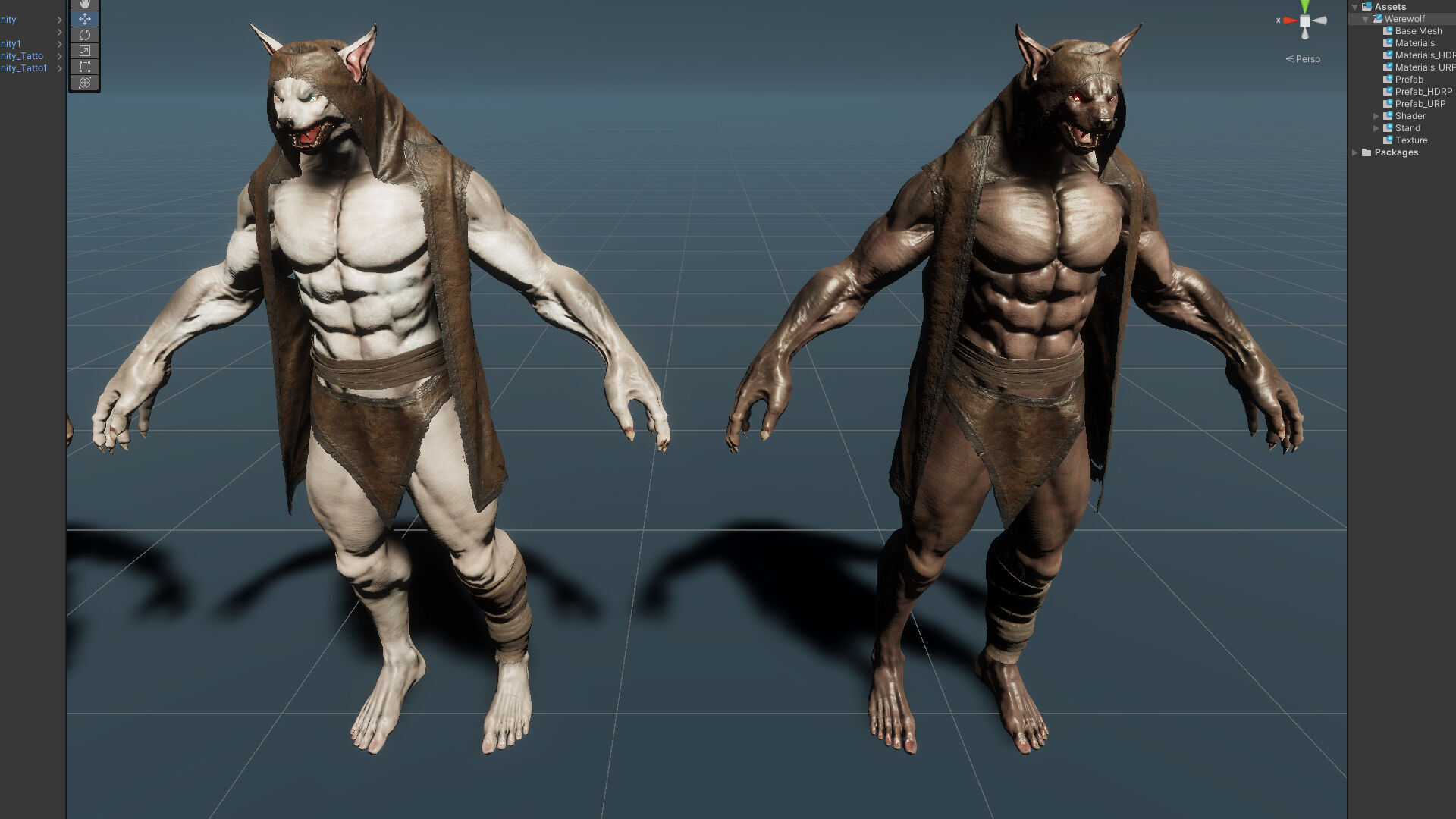 Werewolf Low-poly 3D model_9