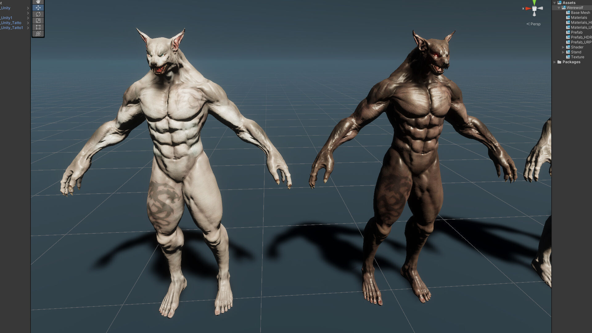 Werewolf Low-poly 3D model_16