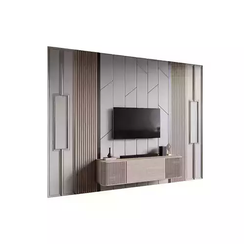 Modern TV Wall 022 3D model