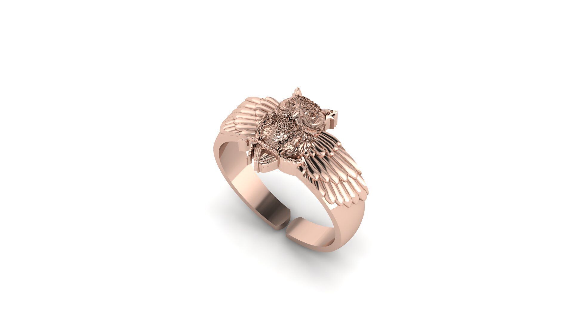 Owl Ring 3D print model_1