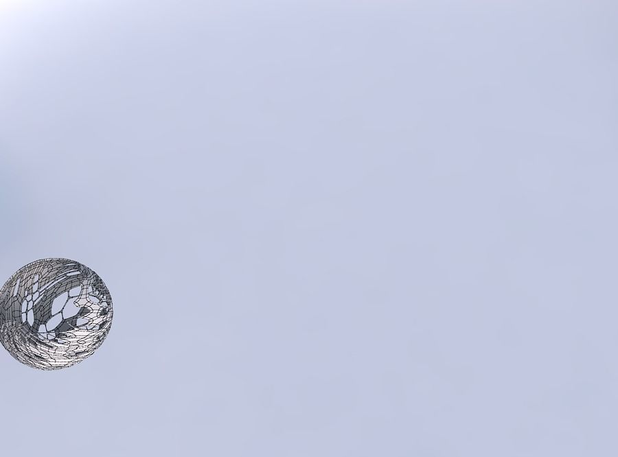 Bowl spheric wavy with twisted organic skin with holes 3D print model_6