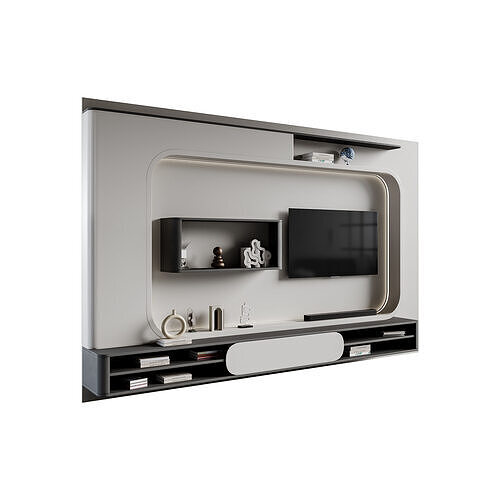 Modern TV Wall 023 3D model