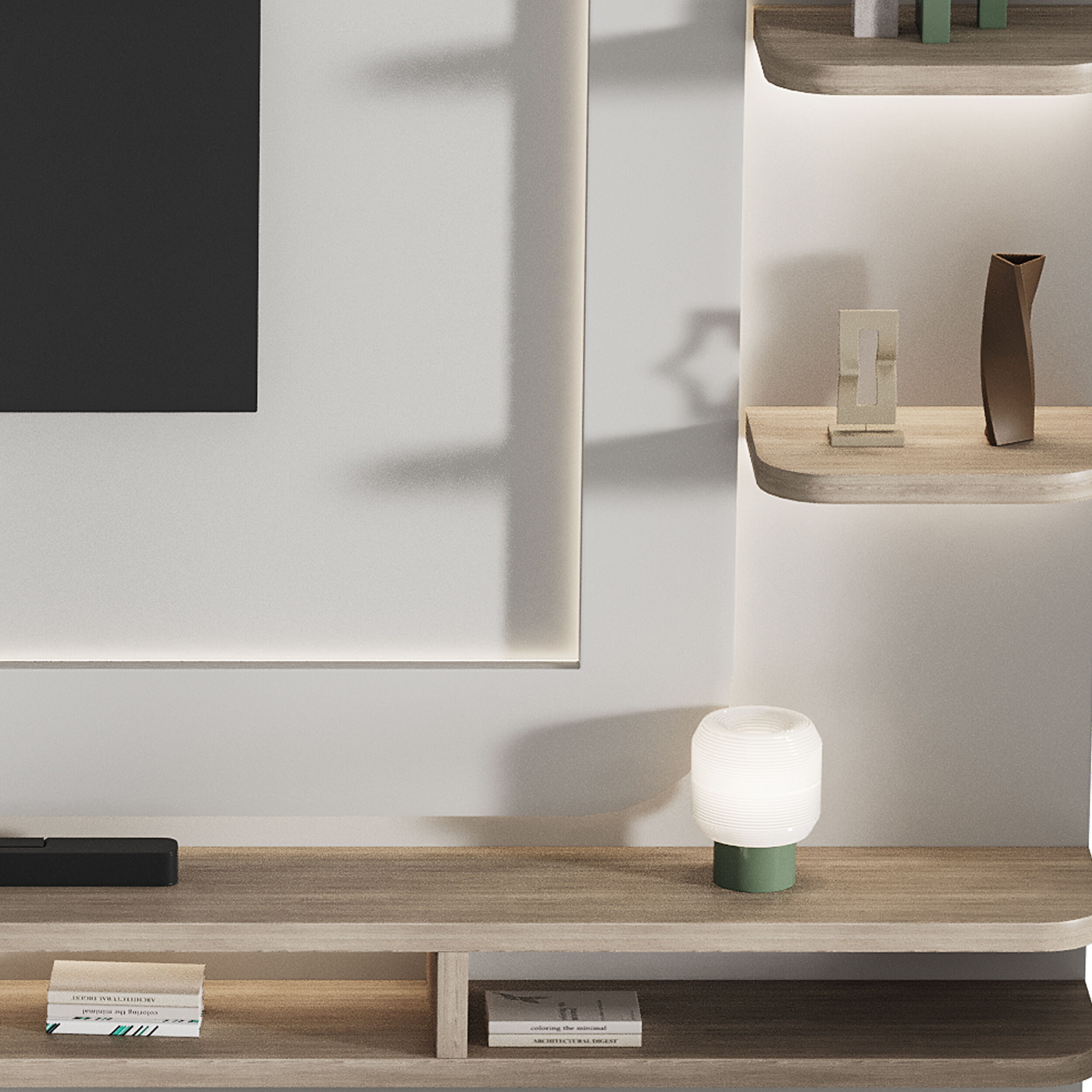 Modern TV Wall 024 3D model_10