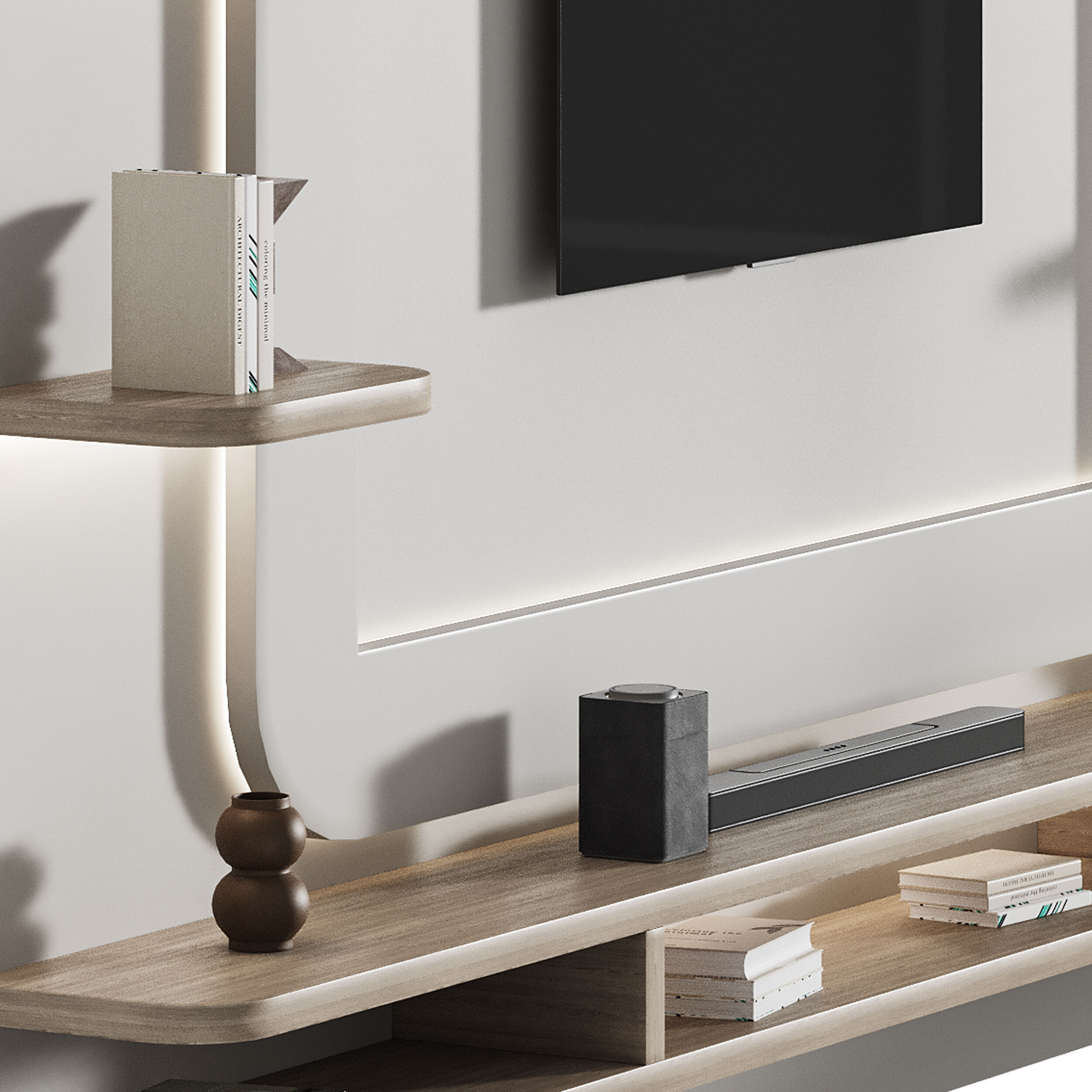 Modern TV Wall 024 3D model_12