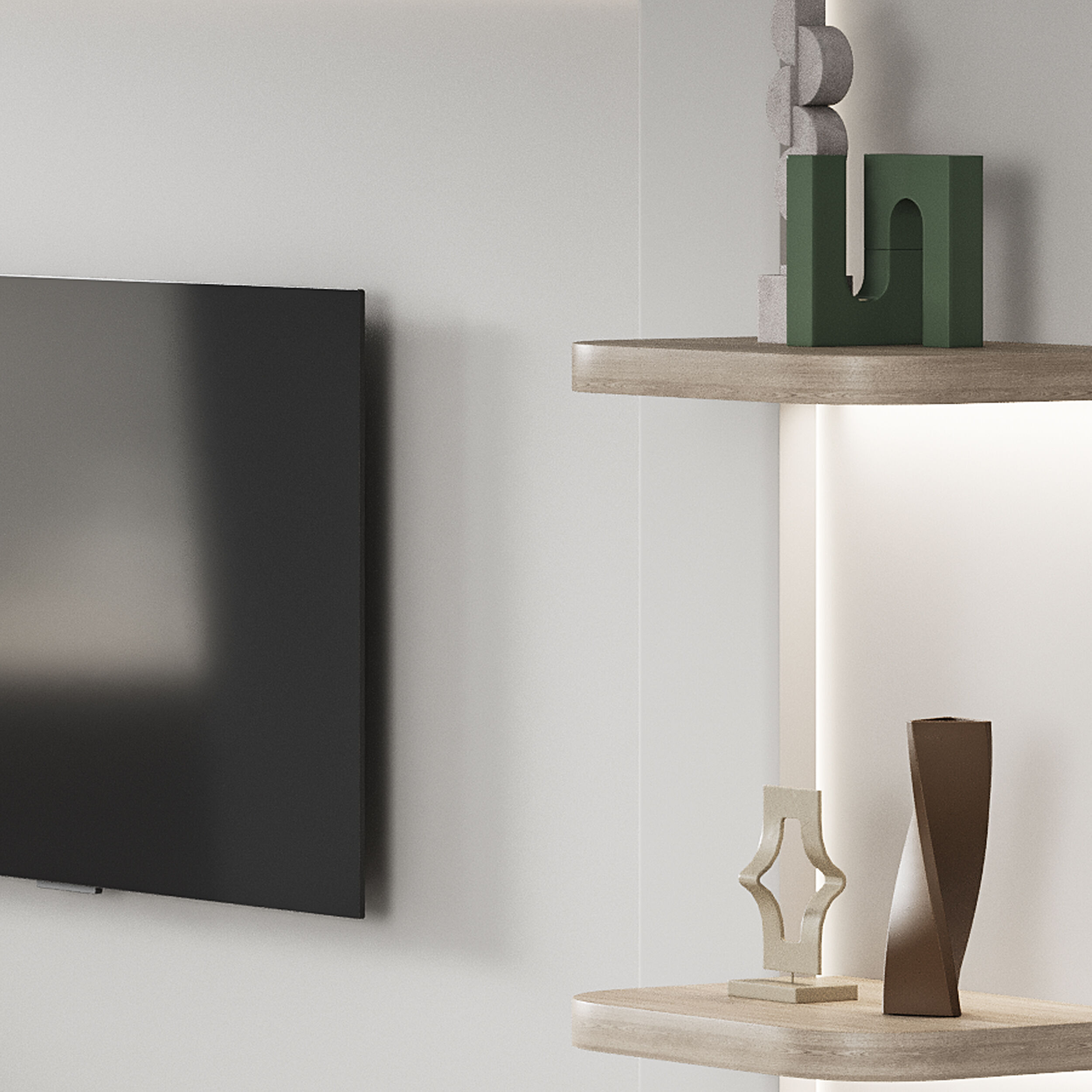 Modern TV Wall 024 3D model_5