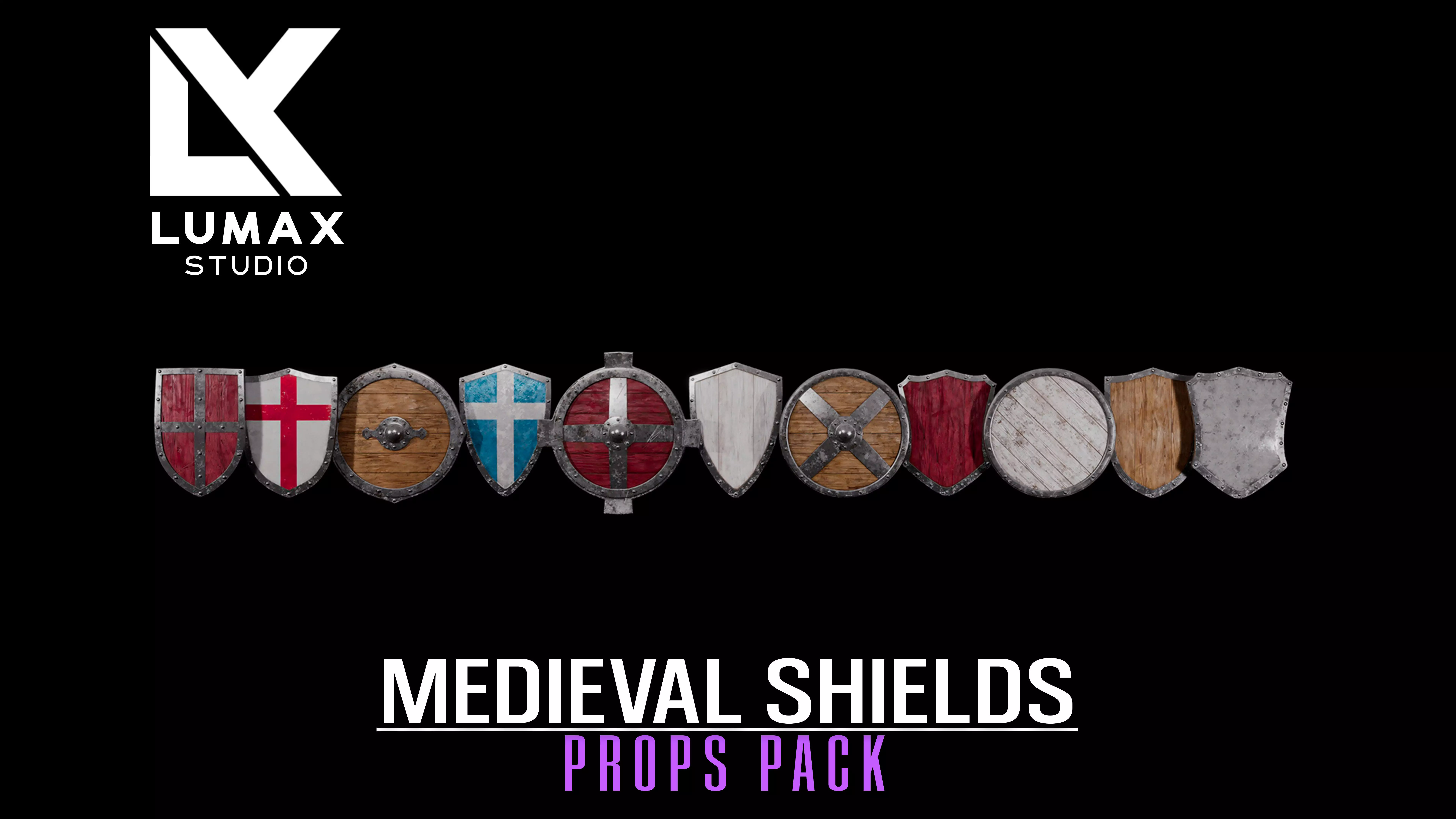 Medieval Shields 3D model_0