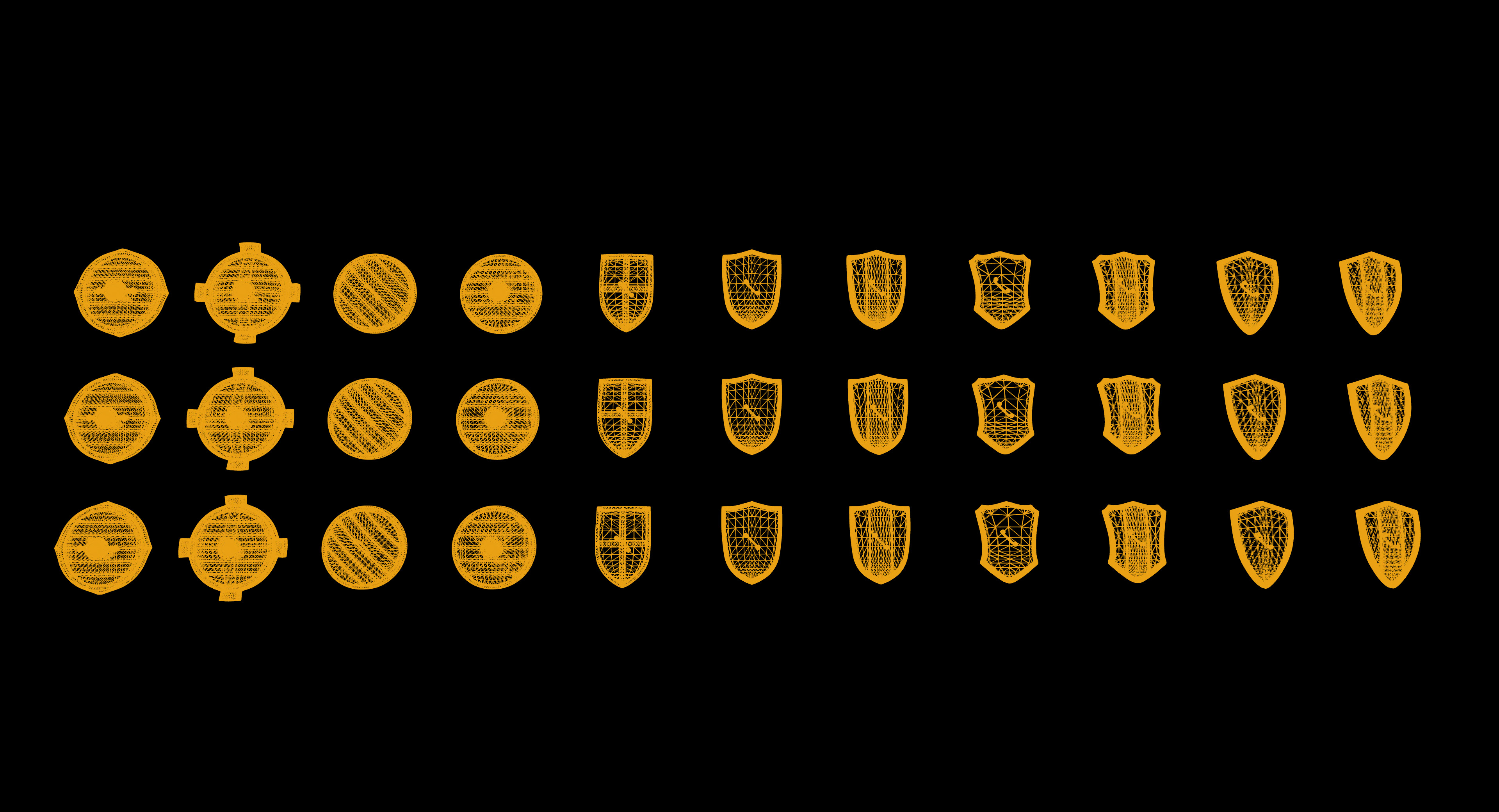 Medieval Shields 3D model_17