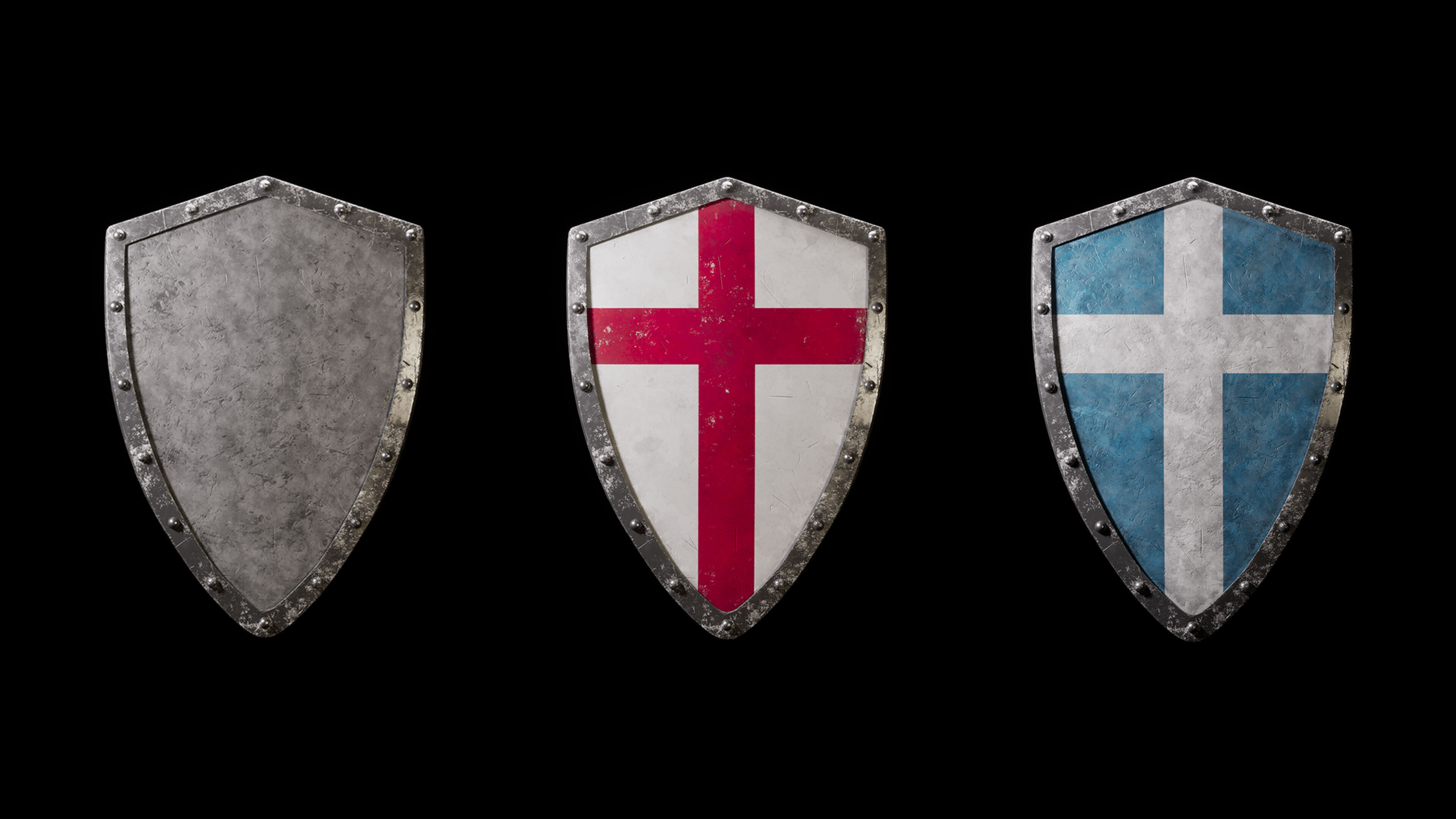 Medieval Shields 3D model_3