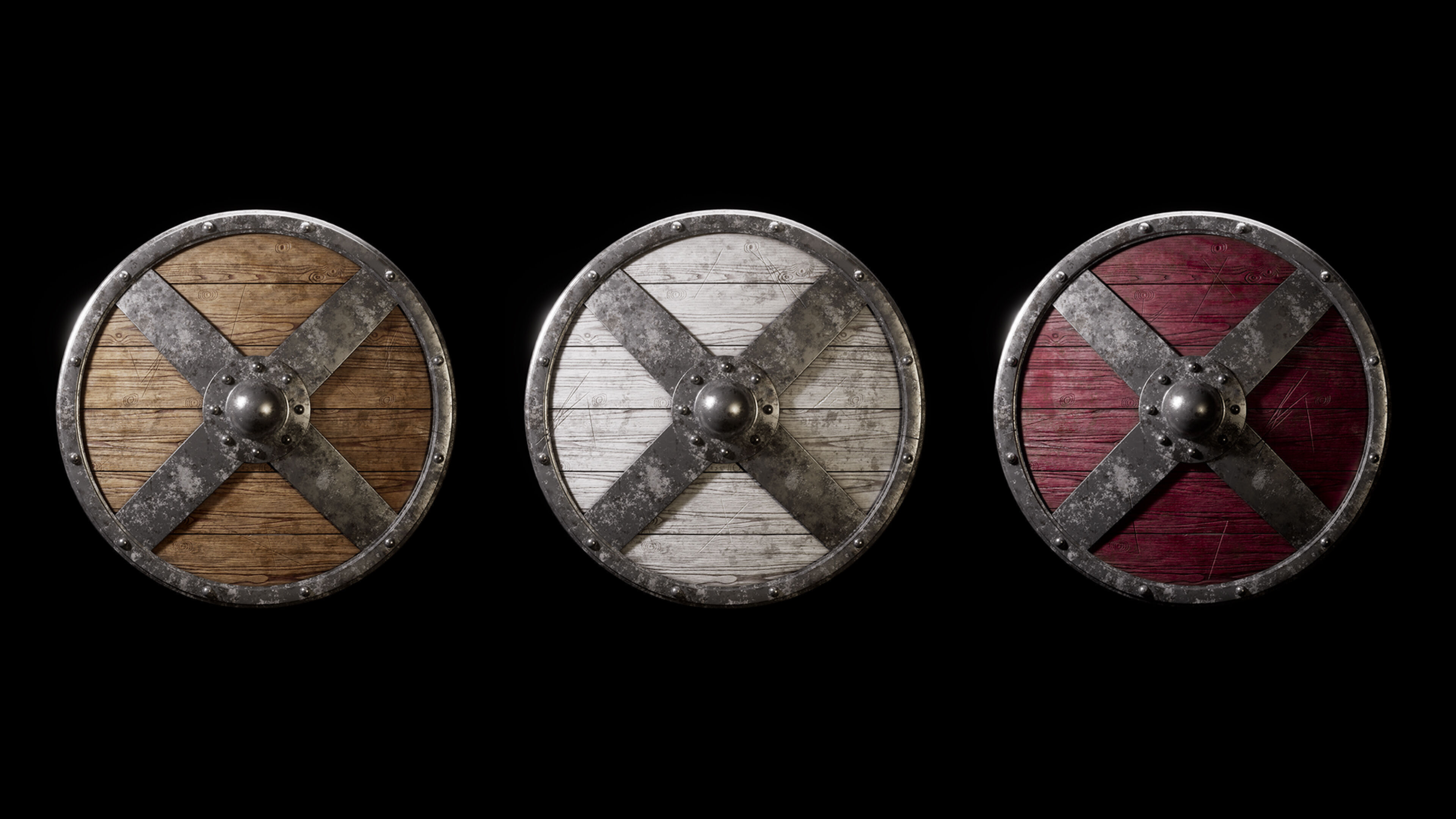 Medieval Shields 3D model_2