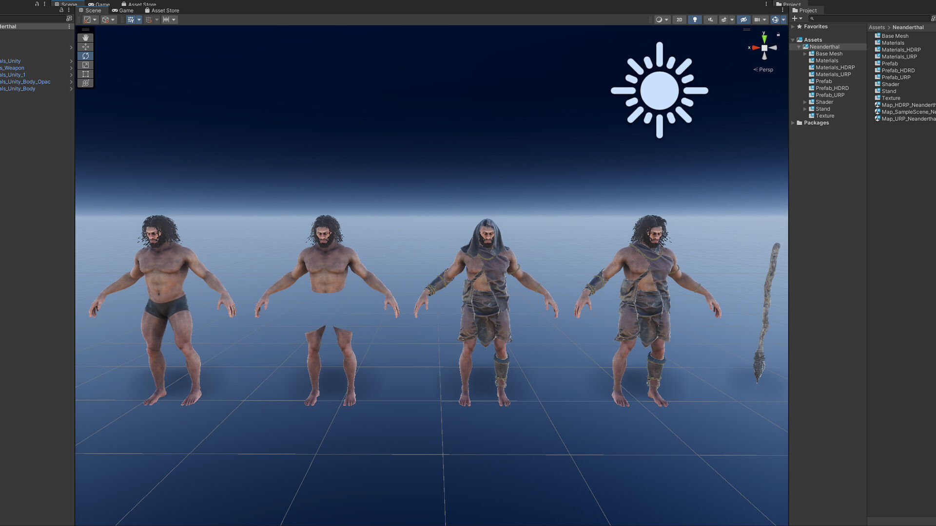 Neanderthal Low-poly 3D model_19