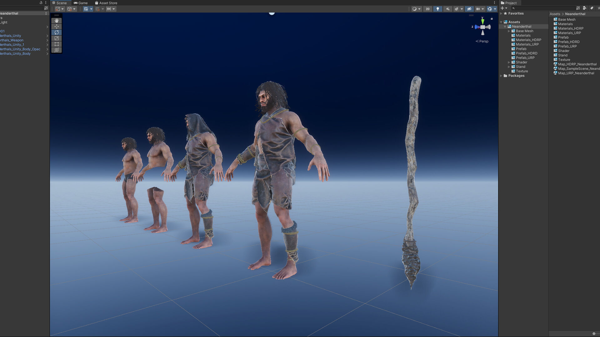 Neanderthal Low-poly 3D model_18