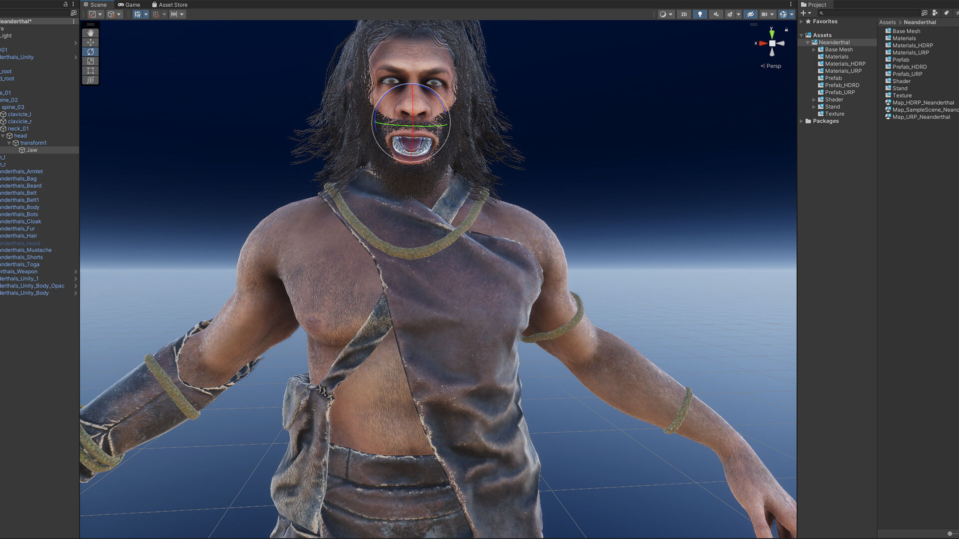 Neanderthal Low-poly 3D model_20