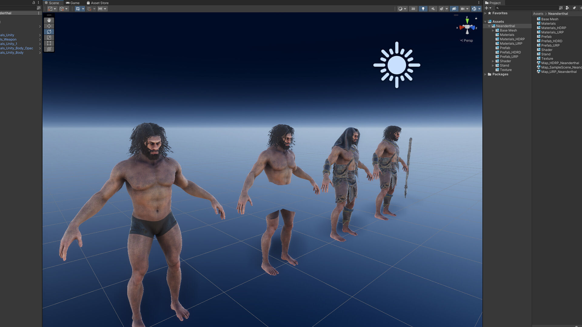 Neanderthal Low-poly 3D model_21