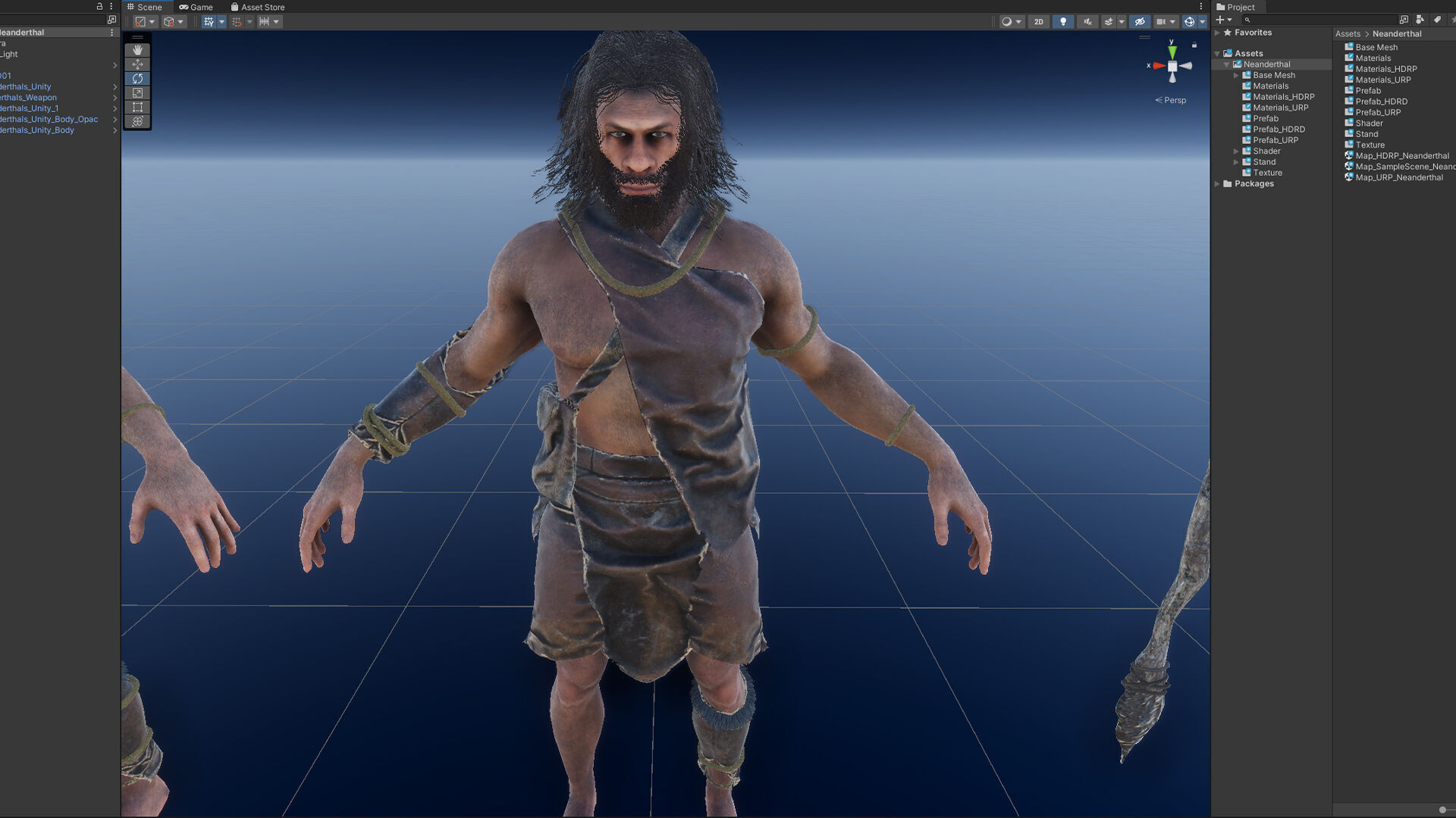Neanderthal Low-poly 3D model_22