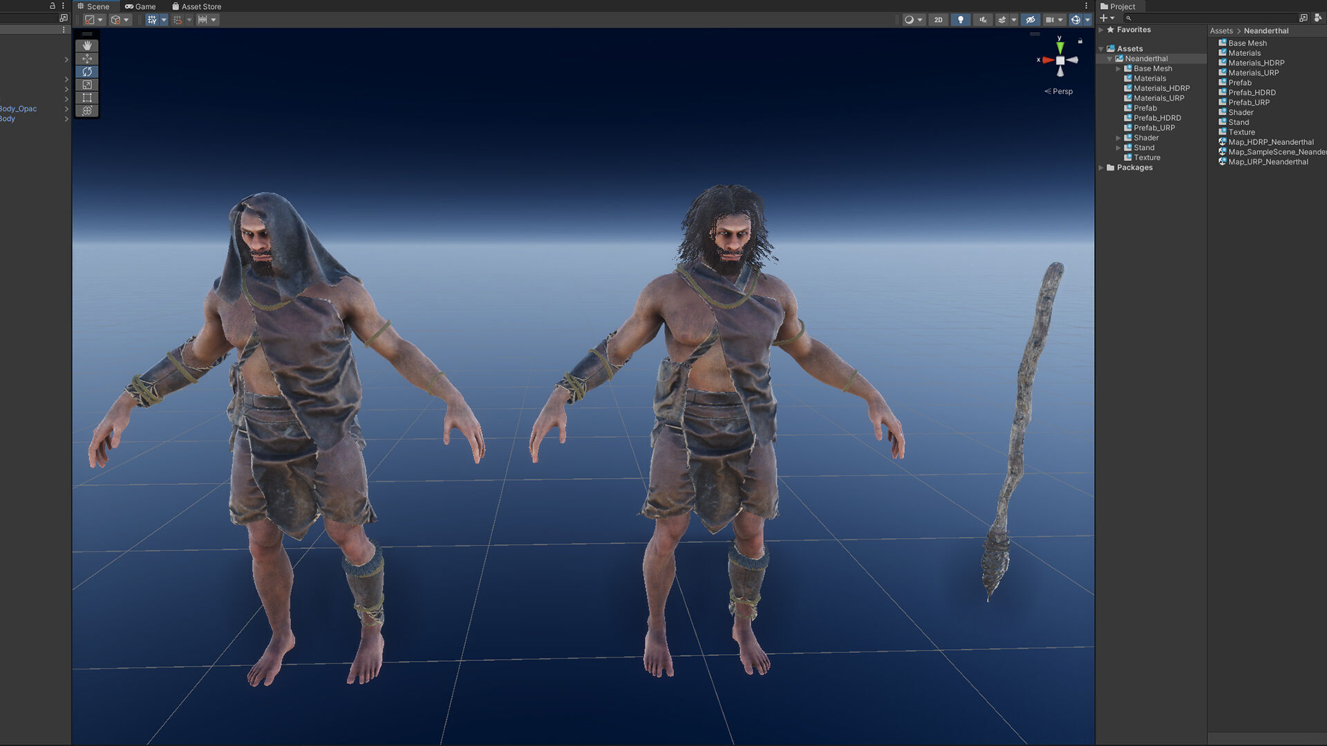 Neanderthal Low-poly 3D model_9