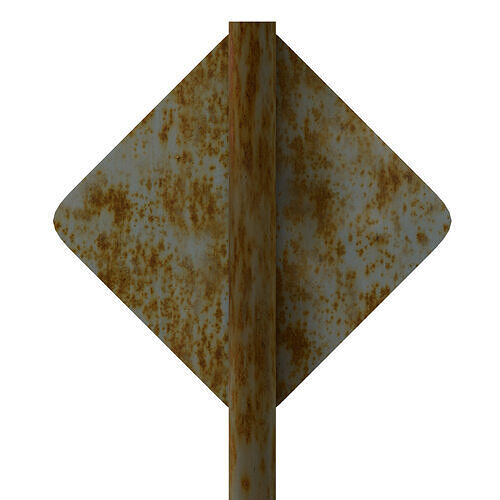 Speed Bumps in Road Traffic Sign 3D model 6