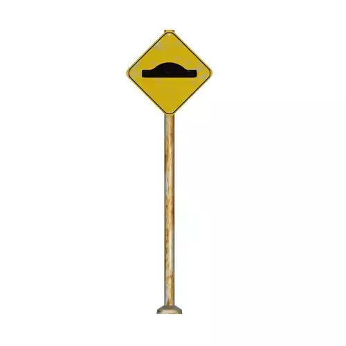 Speed Bumps in Road Traffic Sign