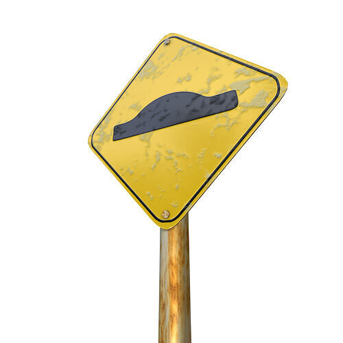 Speed Bumps in Road Traffic Sign 3D model 4