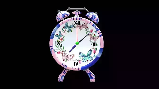 Realistic Low Poly Clock 3D Model for Games VR and Animations