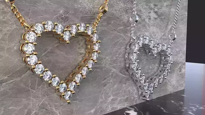 Tiffany Pendant - Diamond Heart 