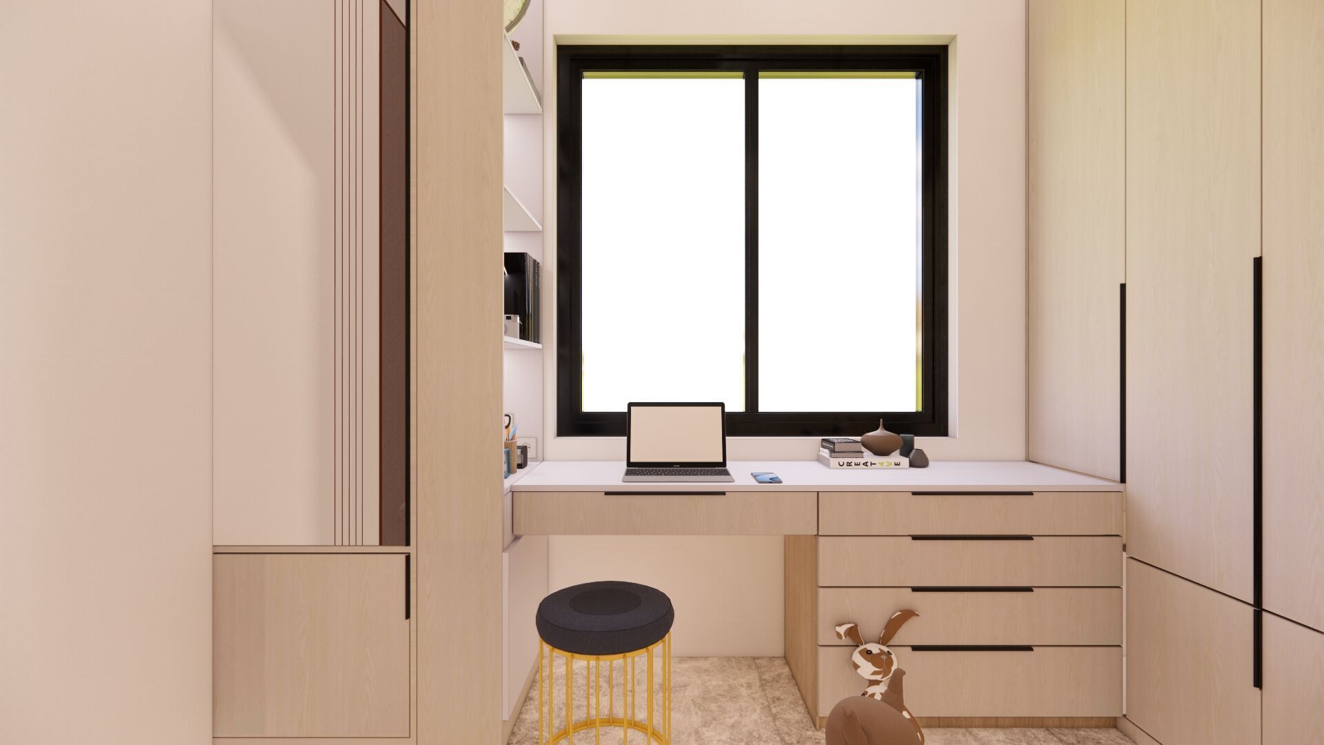 Small Apartment Bedroom Design Smart and Space Efficient  3D model_4