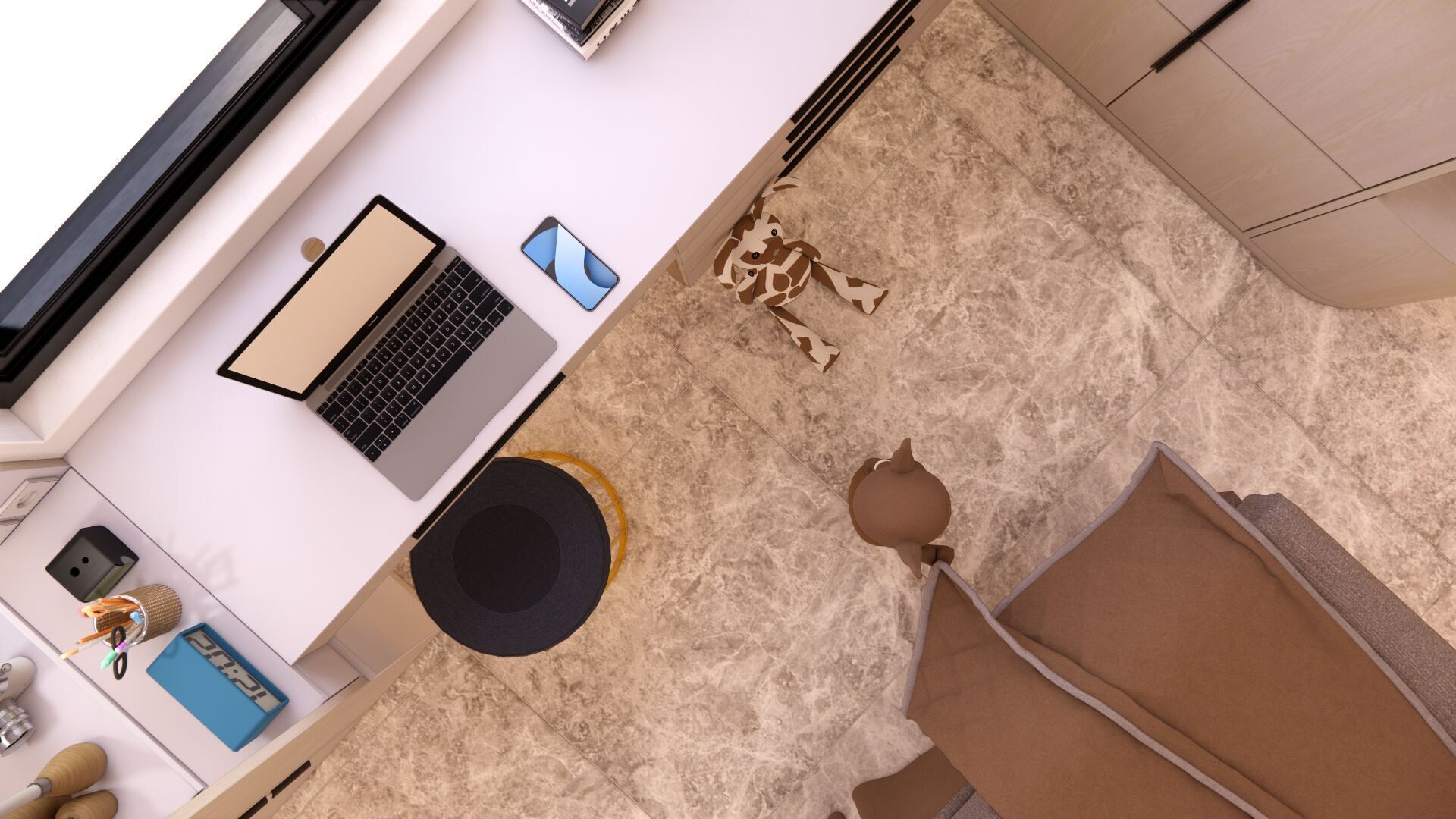 Small Apartment Bedroom Design Smart and Space Efficient  3D model_17