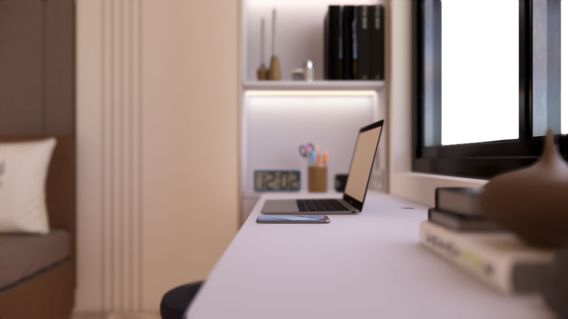 Small Apartment Bedroom Design Smart and Space Efficient  3D model_8