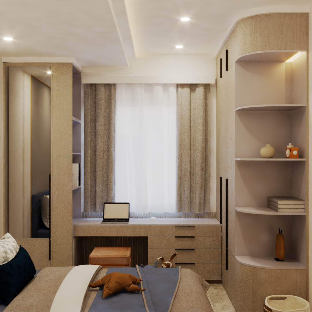 Small Apartment Bedroom Design Smart and Space Efficient  3D model_2