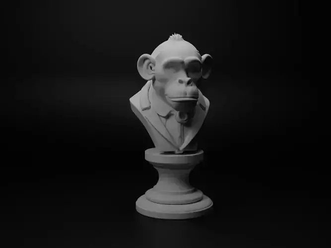 Monkey Animal Bust Chess