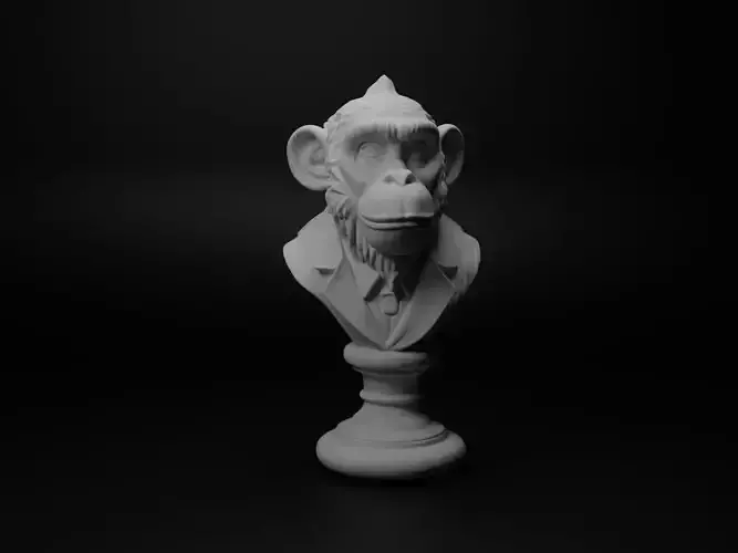 Monkey Animal Bust Chess