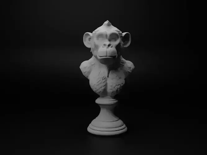 Monkey Animal Bust Chess