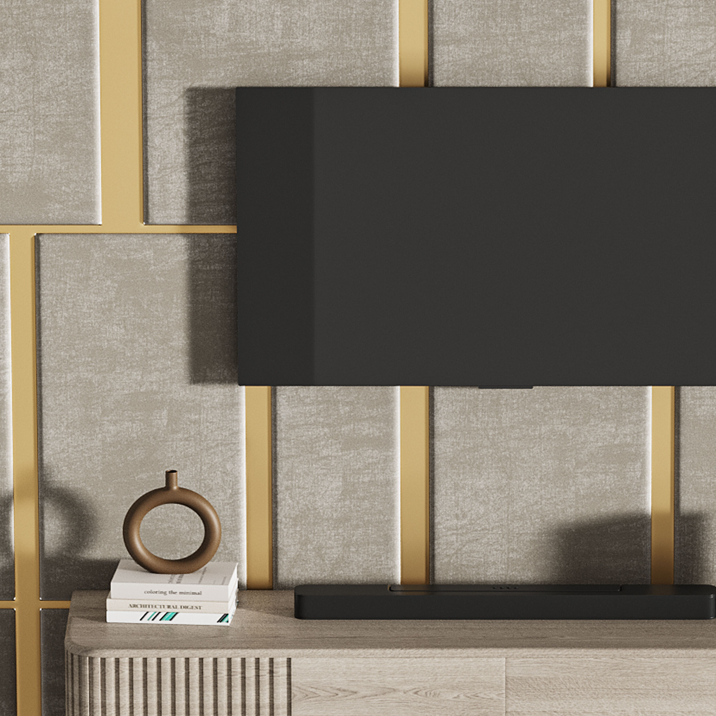 Modern TV Wall 032 3D model_10