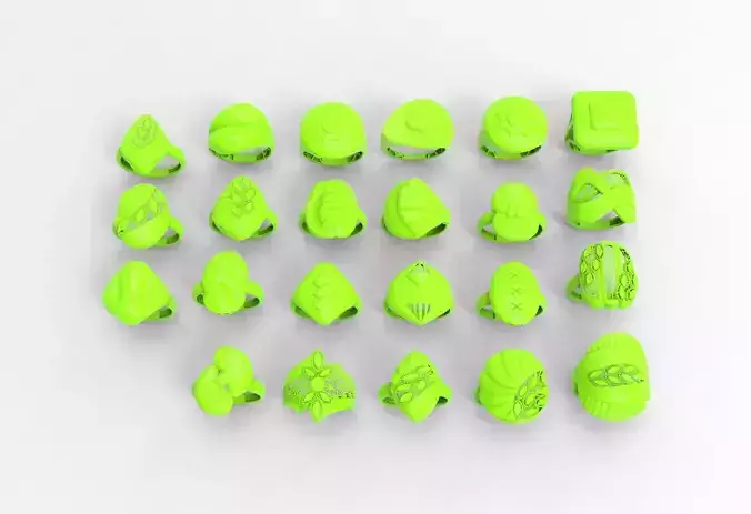 23 NEW RING RINGS 3DM STL LIGHT WEIGHT JEWELERY READY TO PRINT