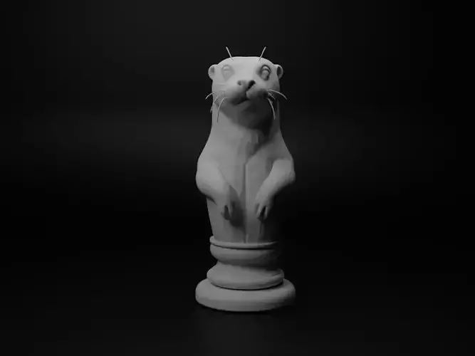 Otter Animal Bust Chess