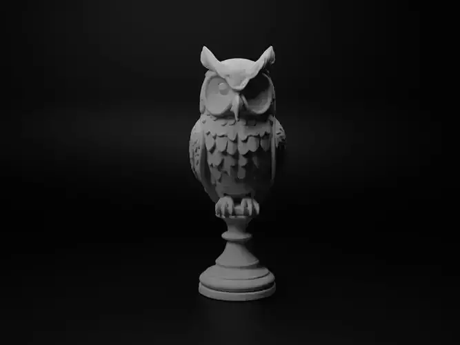 Owl Animal Bust Chess