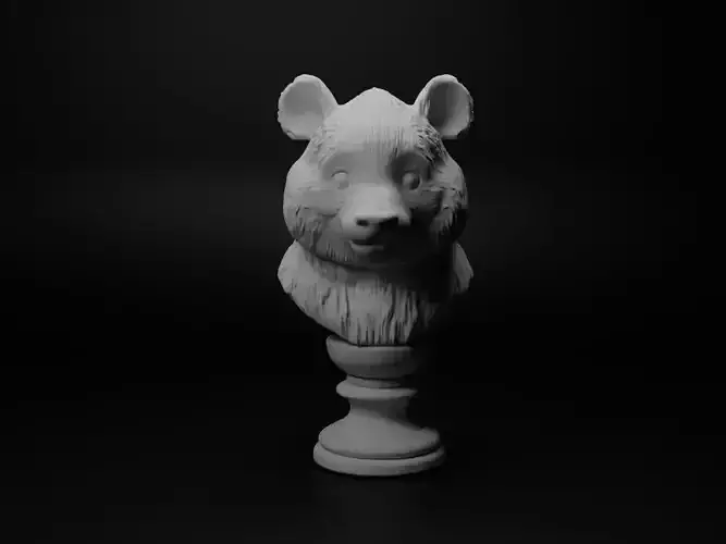 Panda Animal Bust Chess