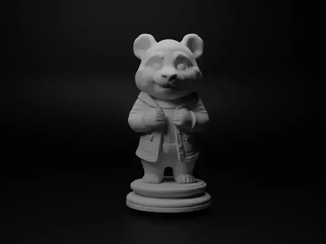 Panda Animal Bust Chess