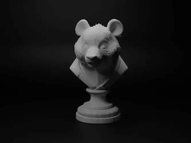 Panda Animal Bust Chess