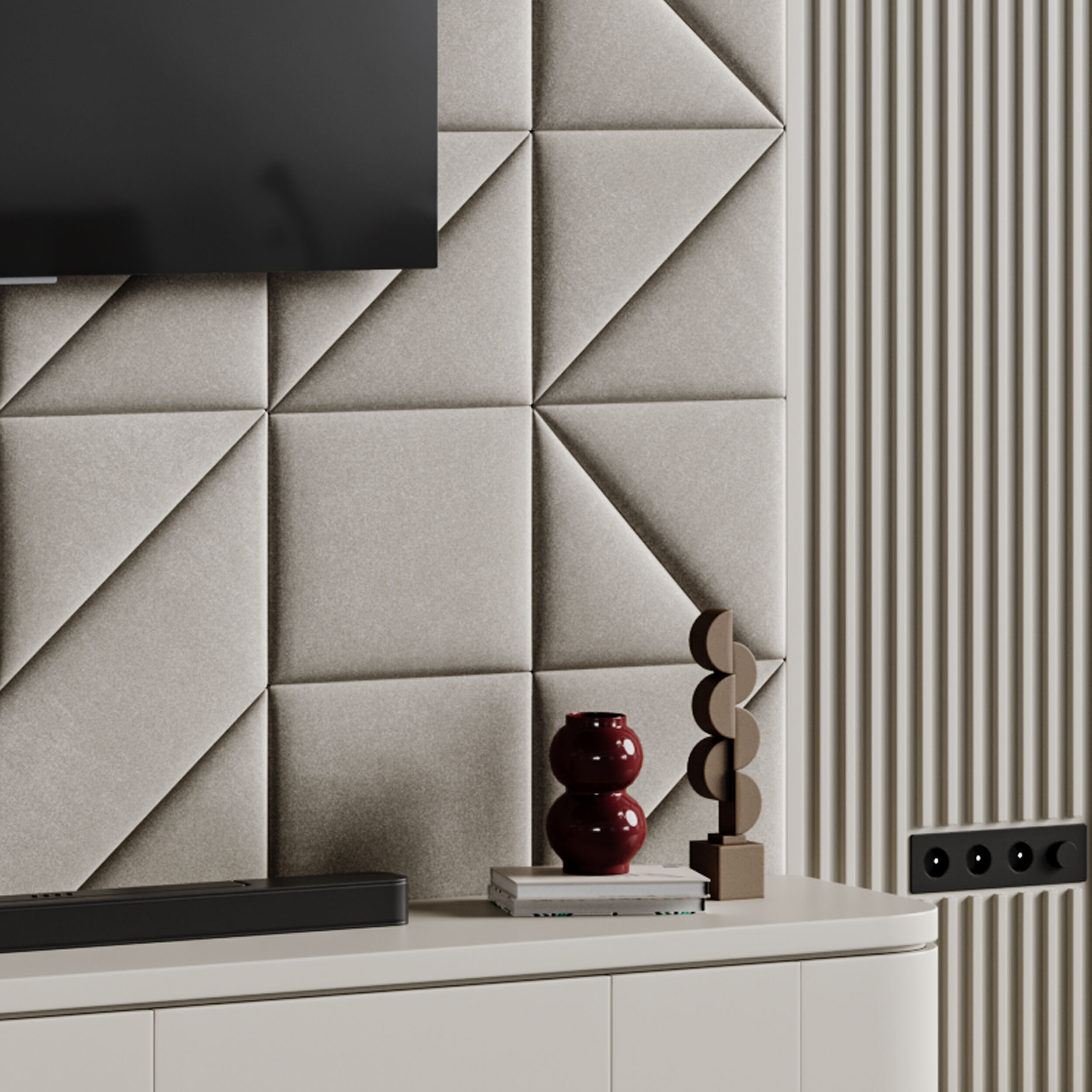 Modern TV Wall 033 3D model_12