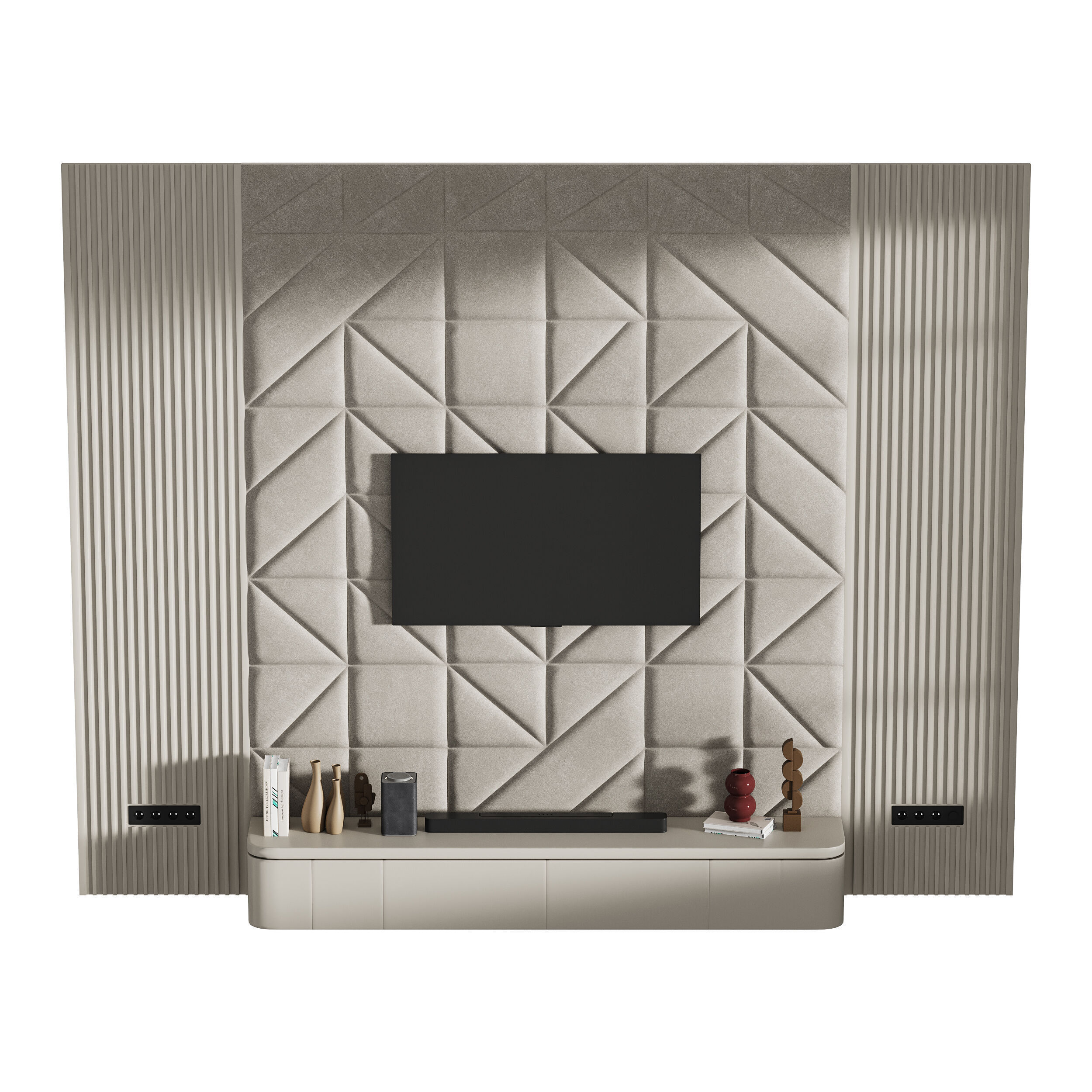 Modern TV Wall 033 3D model_6