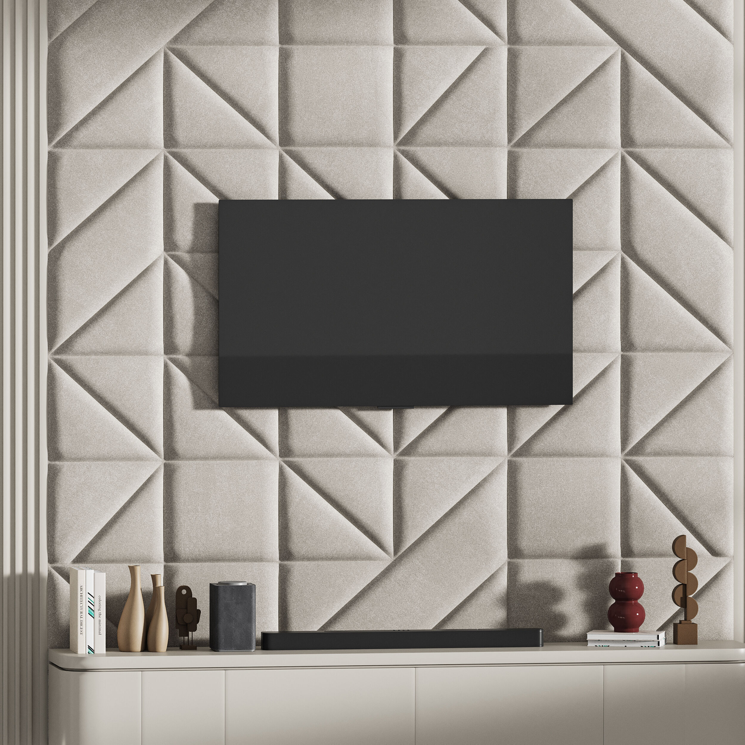 Modern TV Wall 033 3D model_11