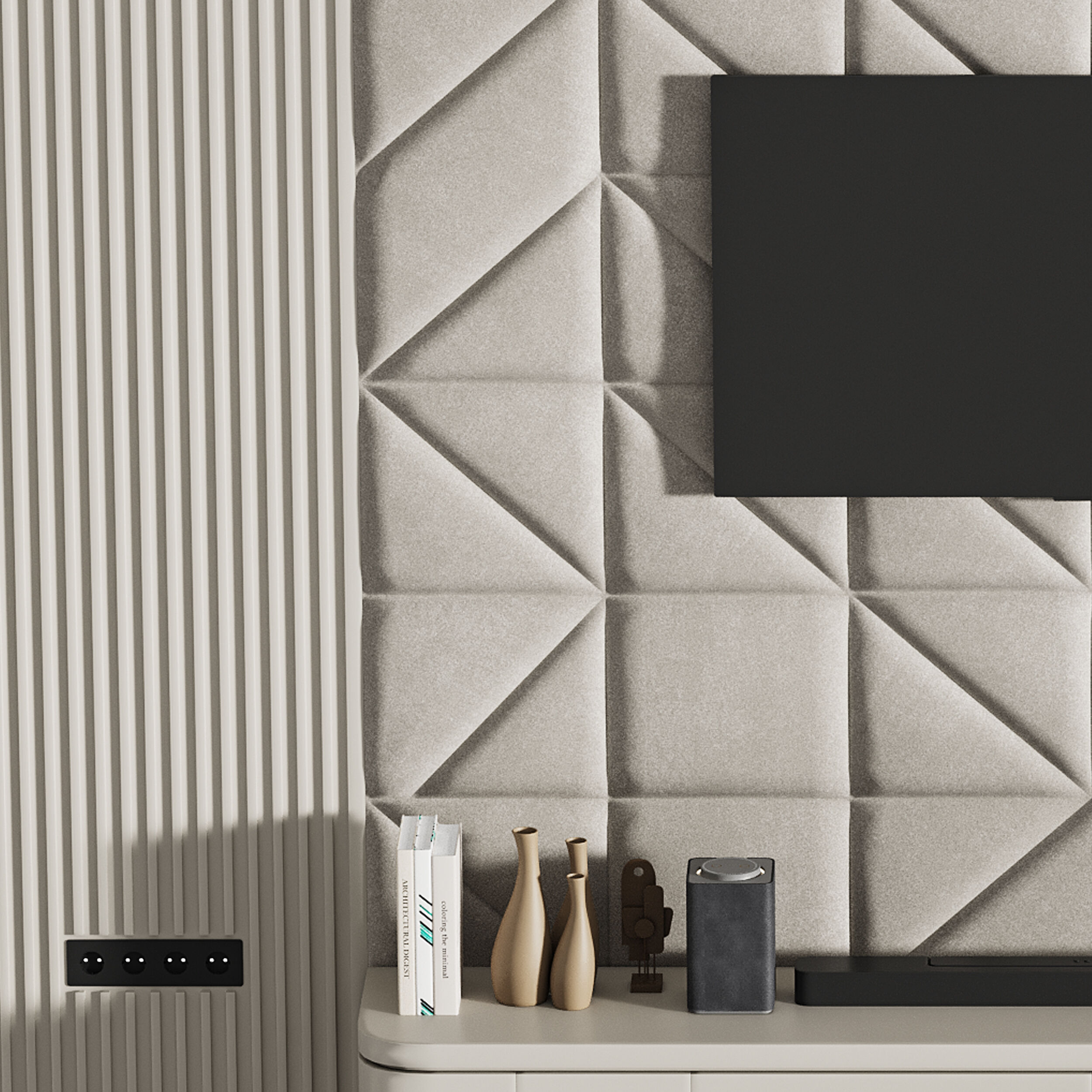Modern TV Wall 033 3D model_8